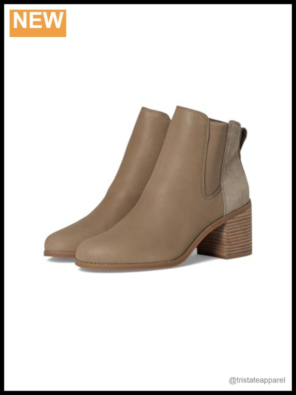 TOMS Evelyn Chelsea Bootie Leather Heeled Ankle Boots
